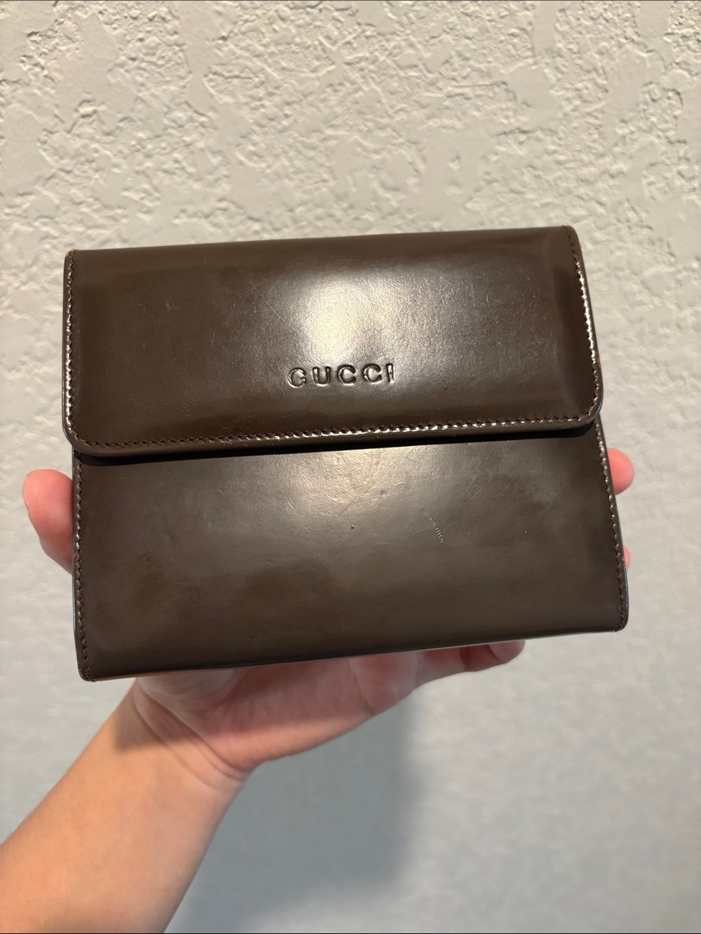 GUCCI Dark Brown Leather Men’s Wallet Clutch